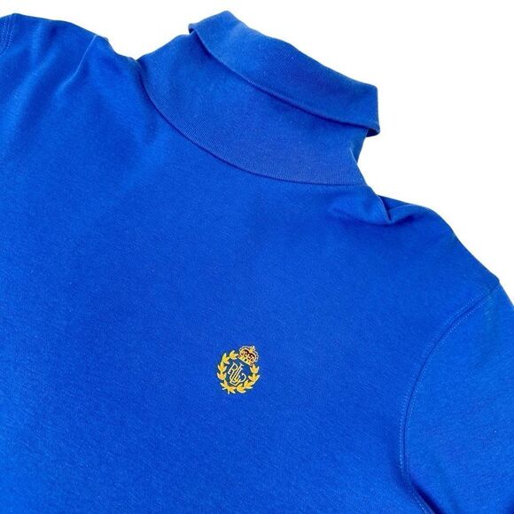 Vintage 00s Lauren Ralph Lauren Royal Blue Turtleneck Size Large - Picture 2 of 5